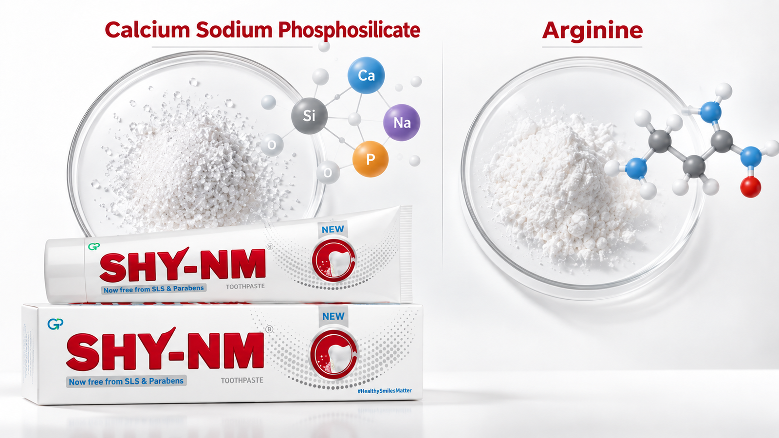 Calcium Sodium Phosphosilicate vs Arginine